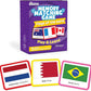 Menique Flags of The World Memory Matching Game – 100 Cards, 50 Countries to Match – Educational & Fun for Kids and Adults – Color-Coded by Continent – Learn Flags, Capitals, and Geography