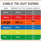 Petest 15ft Tie-Out Cable with Crimp Cover for Large Dogs Up to 90 Pounds