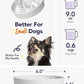 LE TAUCI Ceramic Slow Feeder Dog Bowls Small Breed, 0.6 Cups Dog Food Dish for Fast Eaters, Puzzle Bowl for Small Dogs and Cats,Angle White