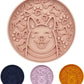 Dogs Slow Feeder Bowl,Silicone Dogs Bowl,Non-Slip Design, Puppy Pattern Interval Eating Slowly. (Peach Pink)