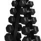RitFit 5-650 LBS PVC Encased Hex Dumbbell Sets with Optional Rack for Home Gym, Hand weight with Chrome Handle for Strength Training, Workouts