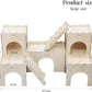 Large Wooden Hamster House Castle with Double Decker,Large Hamster, Wooden Hamster Houses,Dwarf Hamster Habitat Hideout with Climbing Ladder,Large Guinea Pig Castle Detachable Hideouts(c)