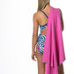 Flow Hydro Sport Towel - Microfiber Quick Dry Swimming Towels for Swim, Pool, Triathlon, and Other Water Sports in Medium, Large, Extra Large, and Hooded Sizes (Pink, Medium (48" x 24"))
