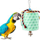 Oooct Extra Large Bird Chewing Toy, Parrot Beak Grinding Calcium Stone with Bells, Bird Cage Accessories, Cage Toys for Cockatiel Parakeet Parrot Budgies Rat Hamster Chinchilla Rabbit Bunny Green