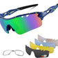 BangLong Polarized Sports Sunglasses Cycling Sun Glasses for Men Women with 5 Interchangeable Lenes for Running Baseball Golf