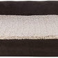 Furhaven Cooling Gel Dog Bed for Large Dogs w/ Removable Bolsters & Washable Cover, For Dogs Up to 95 lbs -Two-Tone Plush Faux Fur & Suede L Shaped Chaise- Espresso, Jumbo/XL, 40.0"L x 32.0"W x 8.0"Th