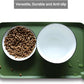 Hoki Found Silicone Pet Food Mat - High-Lips Dog Cat Bowl Placemat - Waterproof, Dark Olive