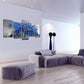 KREATIVE ARTS Canvas Print Wall Art Painting Contemporary Blue Tree In Black And White Style Fall Landscape Picture Modern Giclee Stretched And Framed Artwork