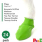 PawZ Rubber Dog Boots for Paws up to 1", 24 Total (2 Packs of 12) - All-Weather Dog Booties for Hot Pavement, Snow, Mud, and Rain - Waterproof, Anti Slip Dog Socks - Tiny, Green