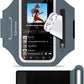 Phone Holder for Running-Arm Band for Running for iPhone & Samsung Galaxy, Cell Phone Armband Holder for Walking, Gym, Workout, Men, Women, w/Adjustable Strap & Zipper Pocket (Grey-M)