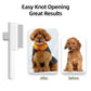 Marchul 2Pcs Pet Comb Flea Comb Set for Cats Dogs, Cat Grooming Brush with Release Button and Stainless Steel Round Teeth, Self-Cleaning Dog Combs for Removing Pet Hair, Knots & Loose Fur, White
