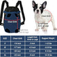 FEimaX Dog Carrier Backpack Pet Legs Out Front Cat Travel Bag, Adjustable Puppy Backpacks Carriers Hands-Free for Small Medium Dogs Cats Hiking Traveling Camping Daily Walking (Small, Navy)