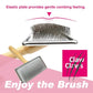 Pet Slicker Brush for Large Dogs, Wooden Handle, Gently Remove Tangled and Mats Hair, Pet Grooming Brush Tool, Sheepskin Wool Carders (3.85")