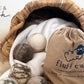 Fluff Ewes Wool Dryer Balls 6 Pack Premium New Zealand Wool Laundry Balls for Dryer, No Static Dryer Balls Laundry Reusable Cute, XL Wool Dryer Balls Cute, Baby Dryer Balls for Dryers - Marble