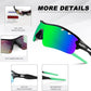 BangLong Polarized Sports Sunglasses Cycling Sun Glasses for Men Women with 5 Interchangeable Lenes for Running Baseball Golf