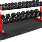 WF Athletic Supply Rubber Coated Hex Dumbbell Set, Multiple Choices Available - Dumbbells with Rack Stand and Mat, or Dumbbells Only (200/550/1200/2100/3000 LB)