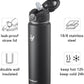 Enerbone 32 oz Insulated Water Bottle, Stainless Steel Bottle with Carrying Strap, Double-Wall Vacuum Insulation Design, Leakproof Sports Bottle with Straw, Keep Drinks Cold or Hot for Hours