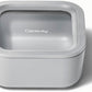 Caraway Glass Food Storage - 4.4 Cup Glass Container - Ceramic Coated Food Container - Non Toxic, Non Stick Lunch Box Container with Glass Lids - Dishwasher, Oven, & Microwave Safe - Gray