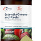 Designs for Health EssentiaGreens and Reds (Strawberry Kiwi, 30 Servings), Vegan Superfood Powder with Spirulina, Kale, Apple & More, for Daily Nutrition and Digestive Health