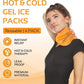 AllSett Health Reusable Hot and Cold Gel Ice Packs for Injuries | Cold Compress, Ice Pack, Gel Ice Packs, Cold Pack, ice Pack, Cold Packs for Injuries, 10.5 in Long x 5 in Wide, | 4 Pack Orange