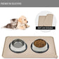 Waterproof Pet Feeding Mat with High Raised Edges, Heavier and Thicker Placemats for Cat Dog Water Bowl with BPA Free, Dogs Cats Food Mats for Messy Drinkers to Prevent Spill and Protect Floors