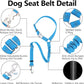 Plutus Pet Dog Seat Belt for Car Headrest, Reflective and Adjustable Restraint with Elastic Bungee for Safety, Vehicle Seatbelt Harness for Small Medium Large Dogs and Cats