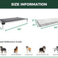 FXW TitanNest Chew-Proof Elevated Dog Bed, Raised Cot for Indoor/Outdoor/Camping Use, Durable & Washable Padded Pet Bed with Exclusive Cover for Extra-Large Dogs, 56.0" L x 31.0" W x 7.3" H, Gray