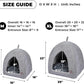 Best Pet Supplies Pet Tent-Soft Bed for Dog and Cat by - Gray, 20" x 20" x H:22"