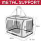 Extra Large Cat Carrier Soft Sided, Portable Small Dog Carrier for 2 Cats, 24"x16.5"x16" Car Travel Folding Comfortable Design, Red
