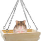 Hamster Wooden Swing Toy Hanging Bed for Gerbil Rat Mouse Dwarf Hamster