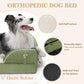 Comfort Expression Orthopedic Dog Beds for Jumbo Breed Large Dogs, Jumbo Dog Beds Waterproof, PV Washable Pet Sofa Couch with Removable Cover & Non-Slip Bottom(Light Green)