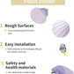 Bird Perches for Cage, Abrasive Surface High Calcium Mineral Parrot Perch Stand - Bird Nail File for Claw & Beak Health, Colorful Ceramic Bird Cage Accessories (Purple, Shell)