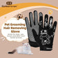 Seibertron Patented P.G.M.G-1 Pet Hair Remover/Deshedding Grooming Gloves Seven Sizes Fit All Works for Dogs, Horses, Cats and Other Animals Short Fur(1-Pair) Adult Black M