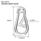 24PCS M8 Spring Snap Hook Carabiner, Heavy Duty Galvanized Steel 3Inch Carabiner Clip, 550LBS Holding Capacity Spring Clips for Hammock Swing Outdoor Travel