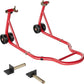SPECSTAR Motorcycle Stand, 441 Lbs Capacity Rear Wheel Lift with U+L Adjustable Swingarm Spool, Heavy Duty Paddock Stand for BMW Suzuki Yamaha Honda Kawasaki, Red