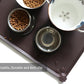 Hoki Found Large Silicone Pet Food Mat - Non Slip, Waterproof Dog Cat Bowl Mat - Dark Oak