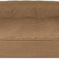 Furhaven Orthopedic Dog Bed for Large/Medium Dogs w/ Removable Bolsters & Washable Cover, For Dogs Up to 55 lbs - Quilted Sofa - Toasted Brown, Large