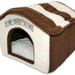 Best Pet Supplies Portable Indoor Pet House – Perfect for Cats & Small Dogs, Easy To Assemble – Cream