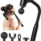 Massage Gun Deep Tissue - Back Massager for Pain Relief Deep Tissue with Extended Handle, 12MM Percussion Less-Shock Neck/Foot/Leg/Shoulder Massager, Infinitely Adjustable Speed & 4 Replaceable Heads