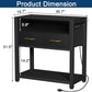 20-29 Gallon Aquarium Stand with Power Outlet & 2 Storage Drawers, Heavy Duty Metal Frame Fish Tank Stand with Waterproof Mat, 30.7" L*15.7" W Tabletop, 550LBS Capacity, Black