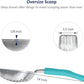 WePet Cat Litter Scoop, Aluminum Alloy Sifter, Kitty Metal Scooper, Deep Shovel with Diagonal Sifting Hole, Long Handle, Kitten Poop Lifter for Litter Box, Large Size, Turkish Blue Handle