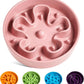 LE TAUCI Slow Feeder Dog Bowls Ceramic, 1.5 Cups Dog Food Bowl, Puppy Slow Feeder Dish for Fast Eaters,Pink Bloom