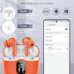 Wireless Earbuds, Bluetooth 5.4 Headphones Bass Stereo, Ear Buds with Noise Cancelling Mic, IP7 Waterproof in Ear Earphones, 36H LED Display Bluetooth Earbuds for Laptop Pad Phones Sports, Orange
