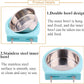 kathson Crate Dog Bowl, Removable Stainless Steel Hanging Pet Cage Bowl Food & Water Feeder Coop Cup for Cat, Puppy, Birds, Rats, Guinea Pigs (2pcs(Pink,Blue))
