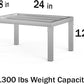18 in X 24 in. Aquarium Stand | Industrial Style Aluminum Fish Tank Base with Open Frame Design