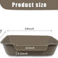2 Pack of Extra Large Cat Litter Box (ABS Material), Low Entry Senior Litter Pen for Geriatric Kitty Big Cats, Jumbo Pet Safe Litter Boxes Tray for Pets Potty (Light Brown, 24" L x 20" W)
