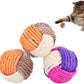 3Pcs Cat Toy Sisal Ball Pet Scratching Ball Chew Eco-Friendly Toy Pets Interactive Toy Bite and Wear Resistant(Random Color)