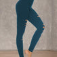 DIBAOLONG Womens High Waist Yoga Pants Cutout Ripped Tummy Control Workout Running Yoga Skinny Leggings