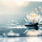 Bathroom Lotus Wall Art Floral Pictures Zen Meditation Wall Decor Yoga Spa Spiritual Canvas Print Painting Artwork for Bathroom Restroom Living Room Bedroom 16"x24"