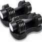 Ativafit 27.5/66/88LBS Pair Adjustable Dumbbell Set with Anti-slip Handle 12 In 1 Quick Dial Adjustment Weights With Safety Locking Button Space Saving Strength Training for Full Body Home Gym Workout